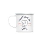 Mug en métal emaillé grande soeur ours famille animal polaire Mug en métal emaillé grande soeur ours famille animal polaire