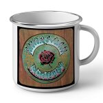 Mug en métal emaillé grateful dead album cover american beauty rock 70's vintage Mug en métal emaillé grateful dead album cover american beauty rock 70's vintage