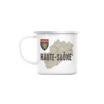 Mug en métal emaillé haute saône 70 département carte ancienne bourgogne Mug en métal emaillé haute saône 70 département carte ancienne bourgogne