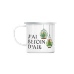 Mug en mtal emaill j'ai besoin d'air tillandsia plantes pot jardinage