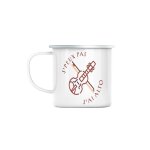 Mug en mtal emaill j'peux pas j'ai alto violon musique classique instrument