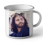 Mug en mtal emaill jim morrison couronne de fleur the doors photo vintage