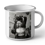 Mug en métal emaillé marilyn monroe ours mannequin sex symbol photo vintage Mug en métal emaillé marilyn monroe ours mannequin sex symbol photo vintage