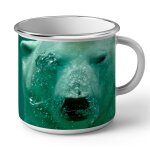 Mug en métal emaillé ours polaire sous l'eau ours blanc animal sauvage nature Mug en métal emaillé ours polaire sous l'eau ours blanc animal sauvage nature