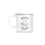 Mug en métal emaillé papy ours famille mignon animal polaire Mug en métal emaillé papy ours famille mignon animal polaire