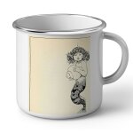 Mug en mtal emaill la petite sirene les contes d'andersen illustration ancienne