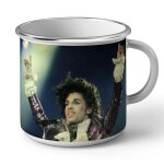 Mug en mtal emaill prince concert veste vintage chanteur funk pop star celebrite