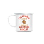 Mug en mtal emaill les princes existent seulement au rayon biscuit