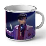 Mug en mtal emaill prince veste violette chanteur funk pop star celebrite