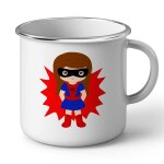 Mug en métal emaillé spidergirl spiderman fille enfant dessin mignon super hero Mug en métal emaillé spidergirl spiderman fille enfant dessin mignon super hero