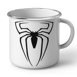 Mug en métal emaillé spiderman logo araignee comics anime super hero Mug en métal emaillé spiderman logo araignee comics anime super hero