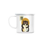 Mug en métal emaillé tanuki raton - laveur japon asie culture illustration kawai Mug en métal emaillé tanuki raton - laveur japon asie culture illustration kawai