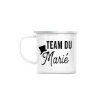 Mug en mtal emaill team du mari chapeau mariage mari gentleman