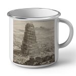 Mug en mtal emaill tour de babel turris babel athanasius kircher dessin bible