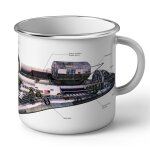 Mug en métal emaillé vaisseau spatial etats unis schema dessin navette lune espace Mug en métal emaillé vaisseau spatial etats unis schema dessin navette lune espace