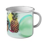 Mug mtal tasse ananas font la fte lunettes de soleil cotillons ballons de baudruche