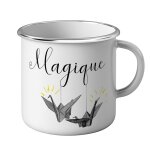 Mug mtal tasse magique avec origamis suspendus