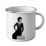 Mug mtal tasse photo de star clbrit coco chanel cratrice mode original