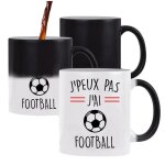 Mug magique j'peux pas football tasse humour tasse cadeau personnalis