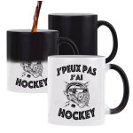 Mug magique j'peux pas hockey casque tasse humour tasse cadeau personnalis
