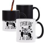 Mug magique j'peux pas quad tasse humour tasse cadeau personnalis