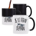 Mug magique loup je le ferai demain tasse cadeau personnalis