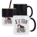 Mug magique singe casque de musique je le ferai demain tasse cadeau personnalisé Mug magique singe casque de musique je le ferai demain tasse cadeau personnalisé