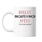 Mug - maquette d'avion - c�ramique - imprim� - r�sistant au lave - vaisselle et micro - onde