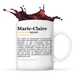 Mug marie - claire avis copine recommandation copain tasse couple saint valentin cadeau famille anniversaire ...