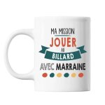 Mug - ma mission billard - tasse cadeau personnalis� - blanc - c�ramique - 325 ml