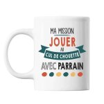 Mug ma mission cul de chouette avec parrain tasse cadeau personnalis