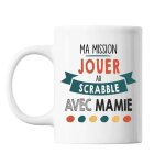 Mug - ma mission scrabble - personnalis� - c�ramique - 325 ml - r�sistant lave - vaisselle et micro - ...