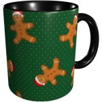 Mug avec motif bonhomme en pain d'epices avec chapeau de xmas, tasse coloree a paroi interieure, tasse ...