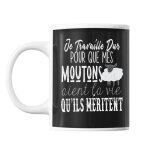 Mug moutons travaille dur tasse cadeau personnalisé Mug moutons travaille dur tasse cadeau personnalisé