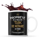 Mug noir propri�t� de la meilleure clerc de notaire