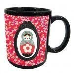 Mug noir poupee russe liberty by cbk