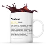 Mug norbert avis pote recommandation tasse amiti� cadeau anniversaire no�l santa secret