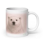 Mug ours polaire, portrait en graphite 567 ml