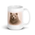 Mug ours, portrait en graphite 425 ml