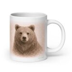 Mug ours, portrait en graphite 567 ml