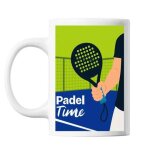 Mug padel time homme - tasse en c�ramique padel, id�e cadeau homme pour anniversaire ou no�l