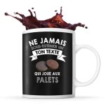 Mug palets pr�nom m�tier age personnalisable tasse dr�le pour joueur de palets id�e cadeau anniversaire ...