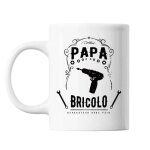 Mug papa bricolo blanc tasse cadeau personnalis