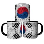 Mug personnalis� tasse a caf� - drapeau coree du sud 03