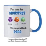 Mug personnalisable - bonne f�te papa - porcelaine - r�sistant lave - vaisselle - design contemporain. ...