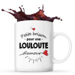 Mug petite boisson d'une louloute d'amour id�e tasse cadeau couple saint valentin femme anniversaire ...