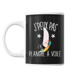 Mug planche a voile j'peux pas noir tasse cadeau personnalis