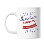 Mug - meilleur de france - pompier - c�ramique - 325 ml - r�sistant lave - vaisselle