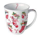 Mug en porcelaine fine chaussettes de noël – 0, 4 litre Mug en porcelaine fine chaussettes de noël – 0, 4 litre