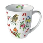 Mug en porcelaine fine oiseaux de noël – 0, 4 litre Mug en porcelaine fine oiseaux de noël – 0, 4 litre